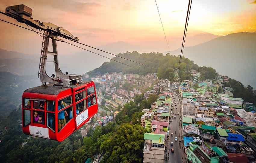 Gangtok Sikkim mountains and monastery